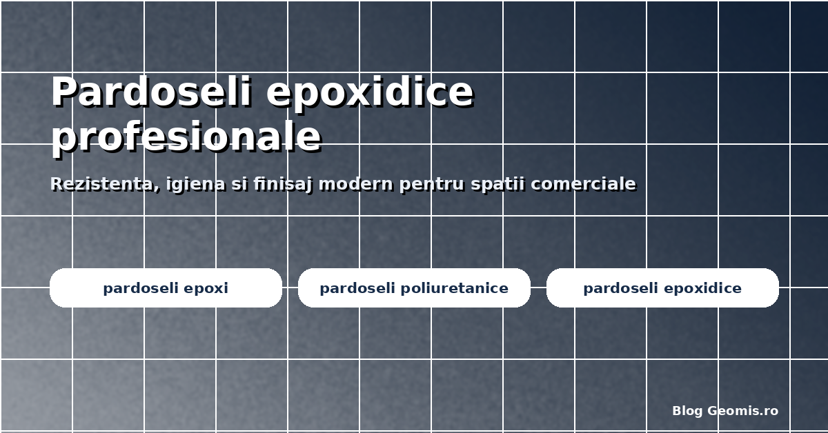 Pardoseli epoxi, poliuretanice și epoxidice – ghid practic pentru spații industriale și comerciale 15 geomis pardoseli epoxi featured